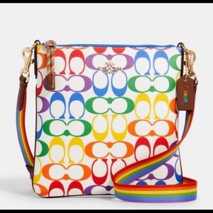 Rainbow Coach Crossbody Purse